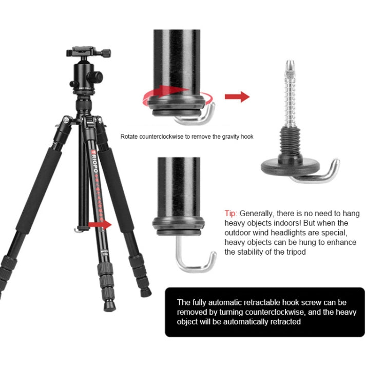 TRIOPO M2508 Multifunction Adjustable 4-Section Portable Aluminum Alloy Tripod Monopod with D-2A Ball Head for SLR Camera - Camera Accessories by TRIOPO | Online Shopping UK | buy2fix