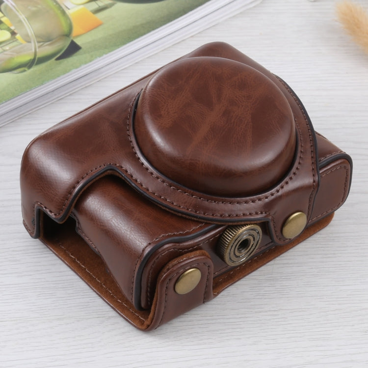 Full Body Camera PU Leather Case Bag for Sony ZV-1(Coffee) - Camera Accessories by buy2fix | Online Shopping UK | buy2fix