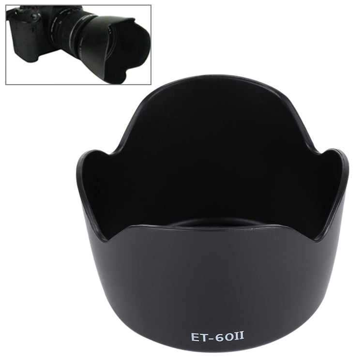 ET-60II Lens Hood Shade for EF 55-250 IS, EF 75-300III USM, EF 90-300MM f/4-5.6 Lens - Camera Accessories by buy2fix | Online Shopping UK | buy2fix