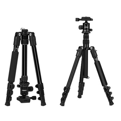 TRIOPO K2508S+B1S Adjustable Portable  Aluminum Alloy Tripod with Ball Head for SLR Camera(Black) - Tripods by TRIOPO | Online Shopping UK | buy2fix