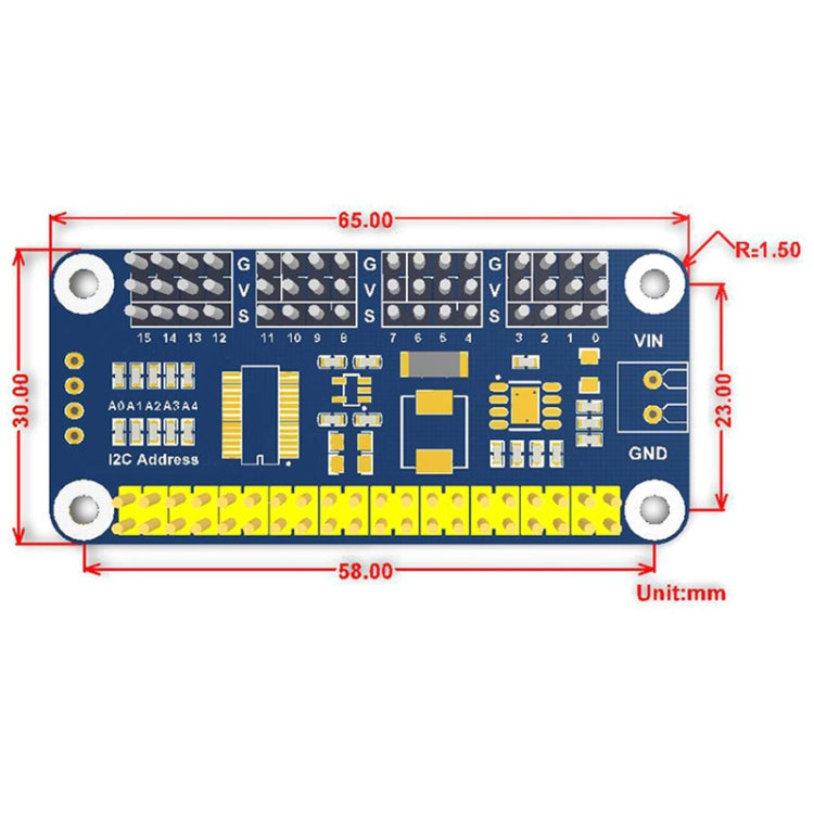 Waveshare 16-Channel 12-bit I2C Servo Driver HAT for Raspberry Pi - Sockets Adapters Accessories by WAVESHARE | Online Shopping UK | buy2fix