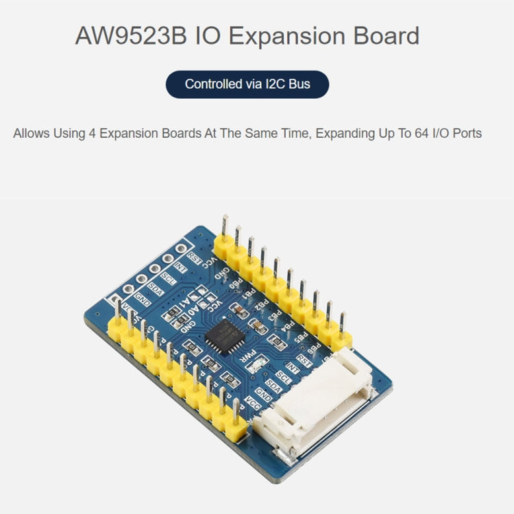 Waveshare AW9523B IO Expansion Board, I2C Interface, Expands 16 I/O Pins - Modules Expansions Accessories by WAVESHARE | Online Shopping UK | buy2fix