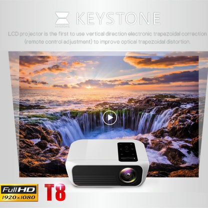 T8 1920x1080 Portable Home Theater Office Full HD Mini LED Projector with Remote Control, Built-in Speaker, Support USB / HDMI / AV / IR, Android Version - Consumer Electronics by buy2fix | Online Shopping UK | buy2fix