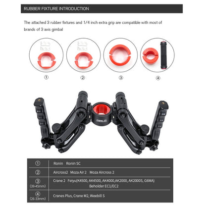 STARTRC Handheld Five Axis Stabilizer Anti-shake Shock Absorber Stabilizing Gimbal for DJI Ronin SC - DJI & GoPro Accessories by STARTRC | Online Shopping UK | buy2fix