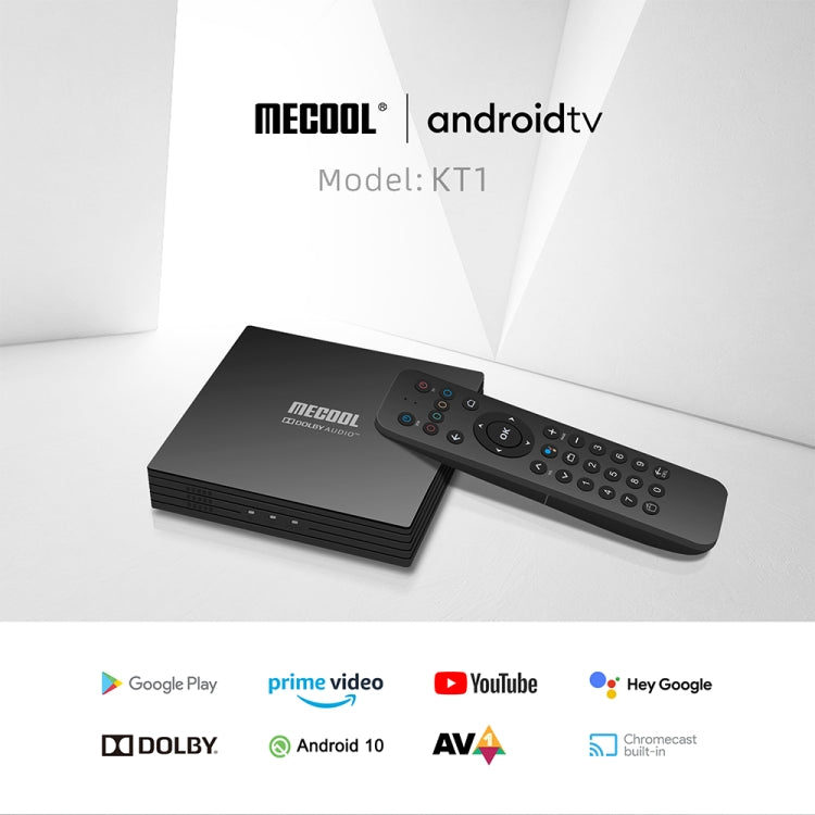 MECOOL KT1 DVB S2 Android 10.0 Smart TV Set Top Box, Amlogic S905X4-B Quad Core ARM Cortex-A55, 2GB+16GB, Dual Band WiFi, Bluetooth(EU Plug) - Consumer Electronics by MECOOL | Online Shopping UK | buy2fix