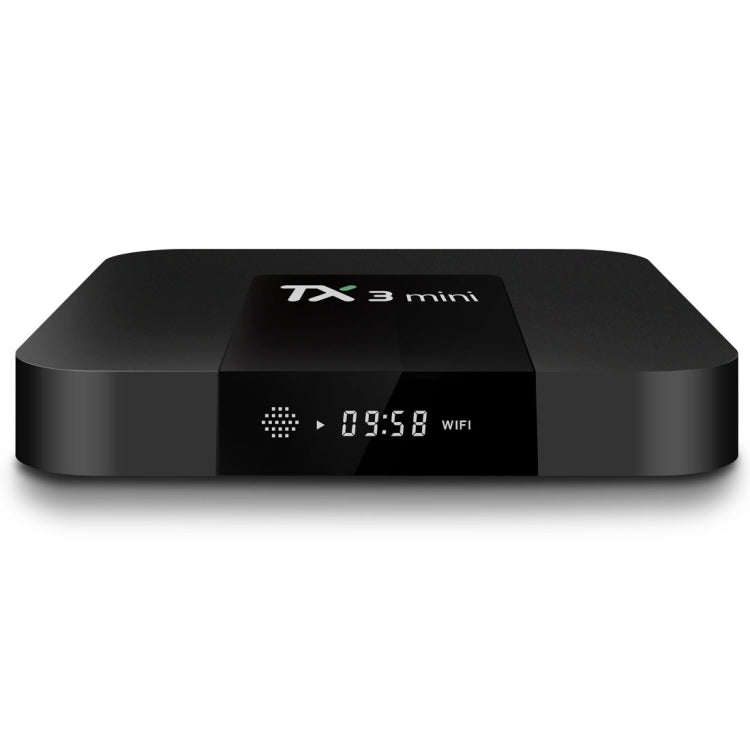 TX3 Mini 4K*2K Display HD Smart TV BOX Player with Remote Controller, Android 7.1 OS Amlogic S905W up to 2.0 GHz, Quad core ARM Cortex-A53, RAM: 2GB DDR3, ROM: 16GB, Supports WiFi & TF & AV In & DC In, US Plug(Black) - Consumer Electronics by buy2fix | Online Shopping UK | buy2fix