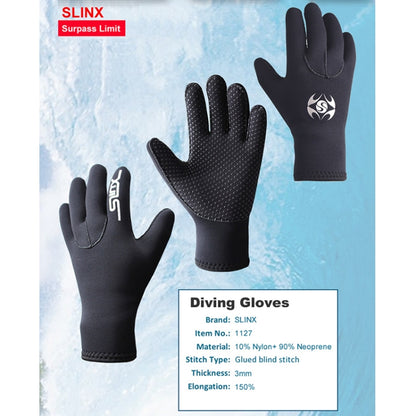 SLINX 1127 3mm Neoprene Non-slip Wear-resistant Warm Diving Gloves, Size: L - Diving Gloves by SLINX | Online Shopping UK | buy2fix