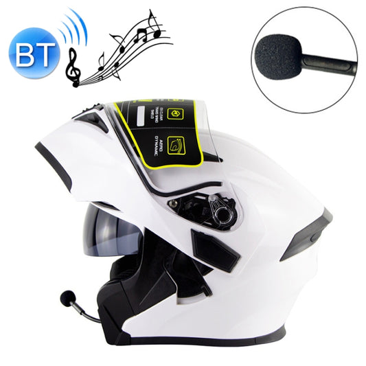 Soman 955 Skyeye Motorcycle Full / Open Face Bluetooth Helmet Headset Full Face, Supports Answer / Hang Up Calls(Pearl White) -  by SOMAN | Online Shopping UK | buy2fix