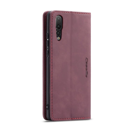 CaseMe-013 Multifunctional Horizontal Flip Leather Case with Card Slot & Holder for Huawei P20(Wine Red) - Huawei Cases by CaseMe | Online Shopping UK | buy2fix