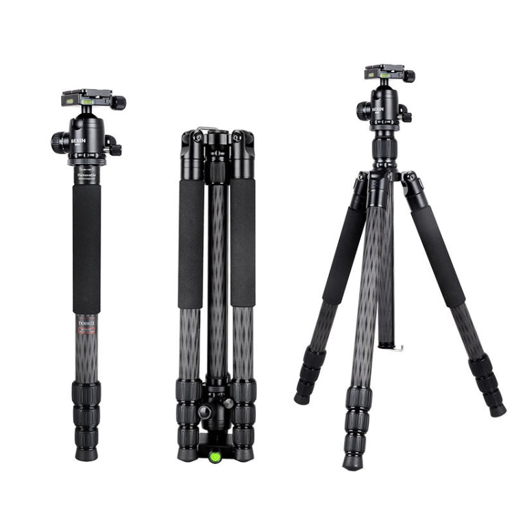 BEXIN W284C H36 Carbon Fiber Professional Photo Tripod for DSLR Camera - Tripods by BEXIN | Online Shopping UK | buy2fix