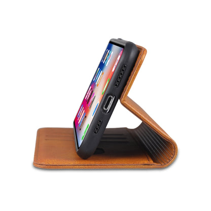 For iPhone XS Max AZNS Magnetic Calf Texture Horizontal Flip Leather Case with Card Slots & Holder & Wallet(Dark Blue) - More iPhone Cases by AZNS | Online Shopping UK | buy2fix