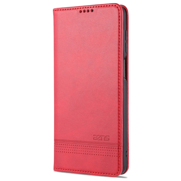 For Xiaomi Redmi Note 9 Pro / Note 9s AZNS Magnetic Calf Texture Horizontal Flip Leather Case with Card Slots & Holder & Wallet(Red) - Xiaomi Cases by AZNS | Online Shopping UK | buy2fix