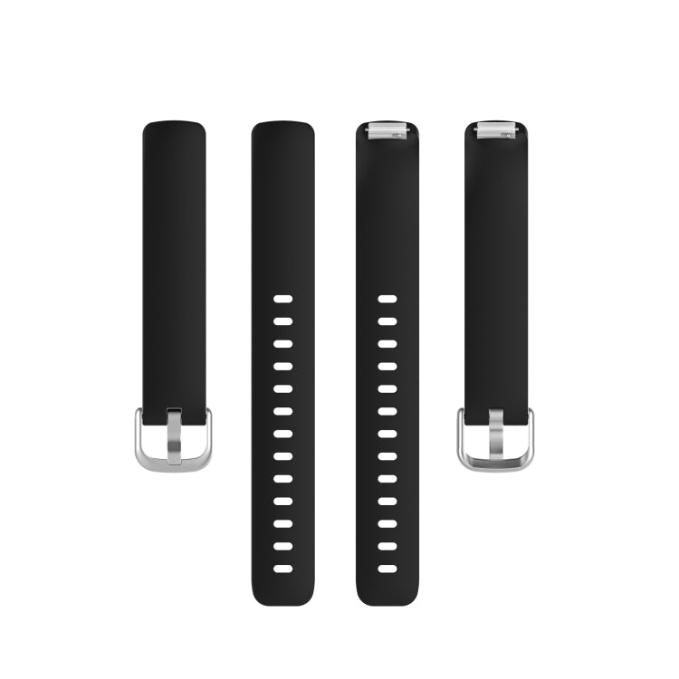 For Fitbit Inspire 2 TPE Watch Band, Size:S(Black) - Smart Wear by buy2fix | Online Shopping UK | buy2fix