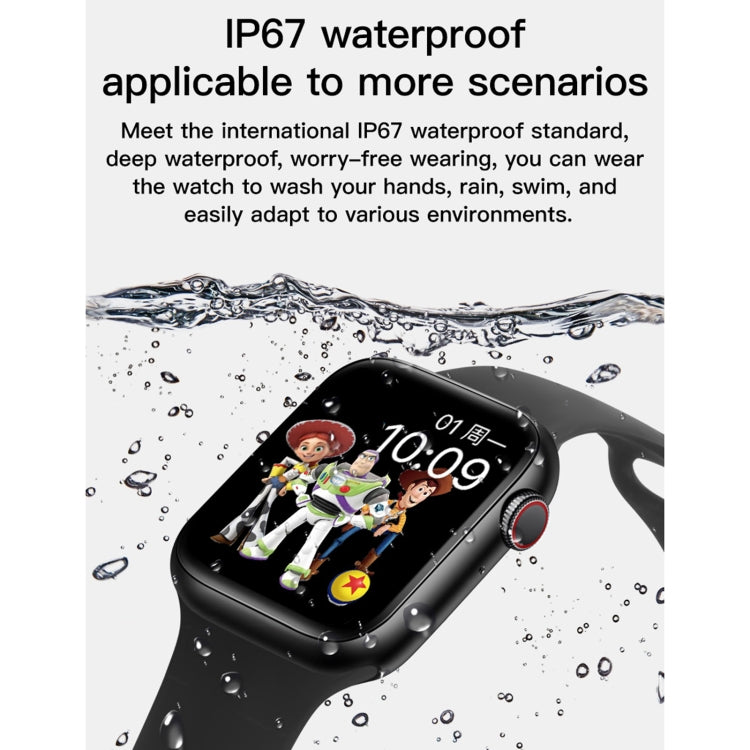 T500+ 1.75 inch IPS Screen IP67 Waterproof Smart Watch, Support Sleep Monitor / Heart Rate Monitor / Bluetooth Call, Style:Solo Loop Strap(Black) - Smart Wear by buy2fix | Online Shopping UK | buy2fix