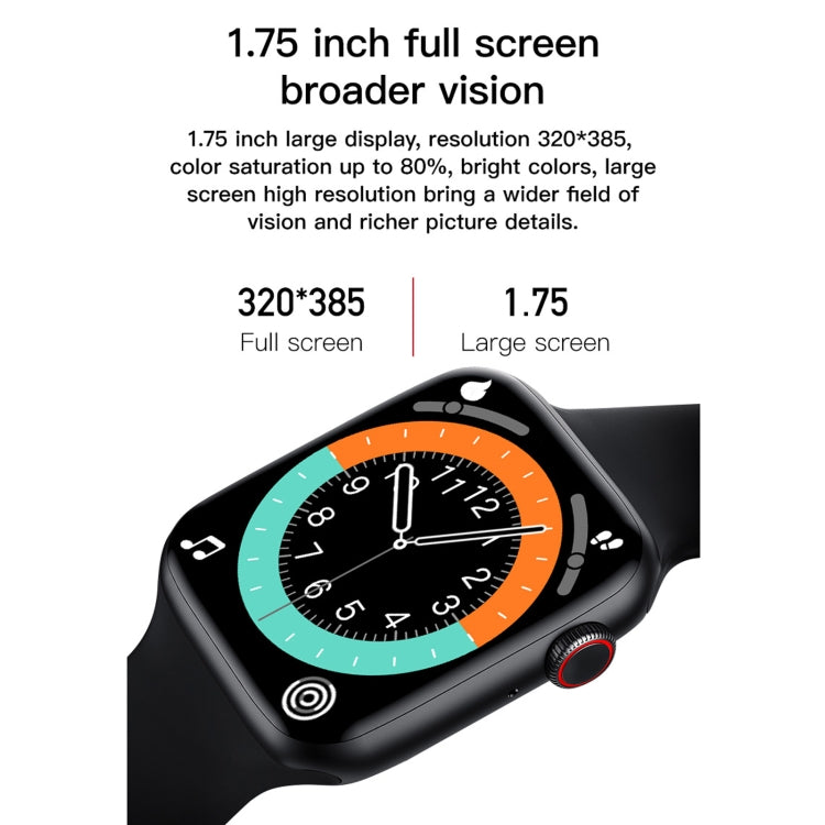 T500+ 1.75 inch IPS Screen IP67 Waterproof Smart Watch, Support Sleep Monitor / Heart Rate Monitor / Bluetooth Call, Style:Solo Loop Strap(White) - Smart Wear by buy2fix | Online Shopping UK | buy2fix