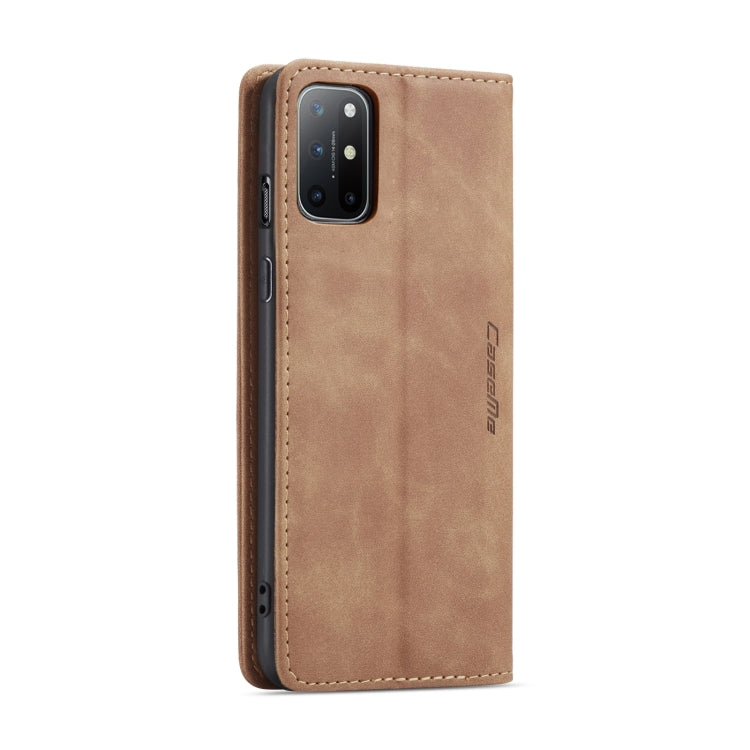 For OnePlus 8T CaseMe-013 Multifunctional Retro Frosted Horizontal Flip Leather Case with Card Slot & Holder & Wallet(Brown) - OnePlus Cases by CaseMe | Online Shopping UK | buy2fix