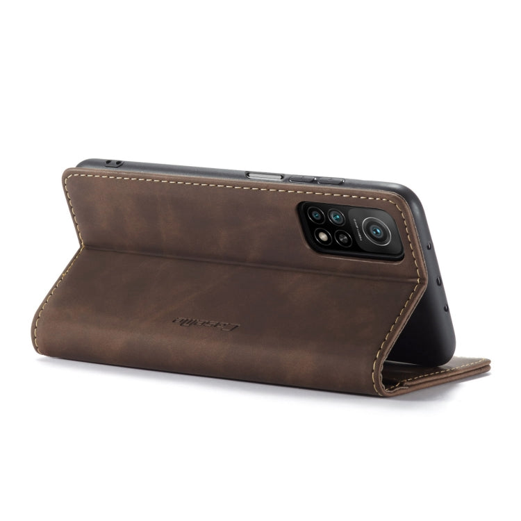 For Xiaomi Mi 10T 5G / 10T Pro 5G CaseMe-013 Multifunctional Retro Frosted Horizontal Flip Leather Case with Card Slot & Holder & Wallet(Coffee) - Xiaomi Cases by CaseMe | Online Shopping UK | buy2fix