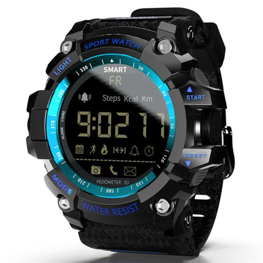 Lokmat MK16 LCD Screen 50m Waterproof Smart Watch, Support Information Reminder / Remote Camera / Walking Motion Monitor(Blue) - Smart Wear by Lokmat | Online Shopping UK | buy2fix