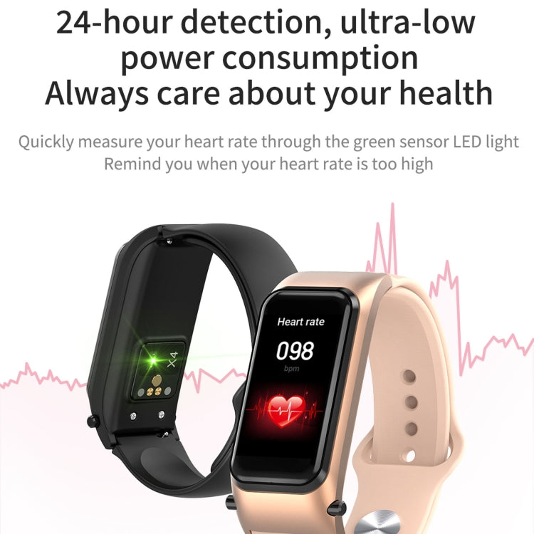 X4 1.14 inch HD Screen Bluetooth Earphone Smart Bracelet, Support Sleep Monitoring / Body Temperature Monitoring / Heart Rate Monitoring(Rose Gold) - Smart Wear by buy2fix | Online Shopping UK | buy2fix