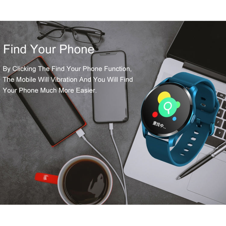 T88 1.28 inch TFT Color Screen IP67 Waterproof Smart Watch, Support Body Temperature Monitoring / Sleep Monitoring / Heart Rate Monitoring(Blue) - Smart Wear by buy2fix | Online Shopping UK | buy2fix