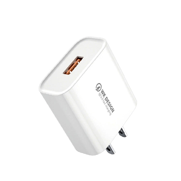 WK WP-U57 Max 18W Maxspeed QC3.0 Fast Charger +  USB to Micro USB Data Cable, Plug Type:US Plug - USB Charger by WK | Online Shopping UK | buy2fix