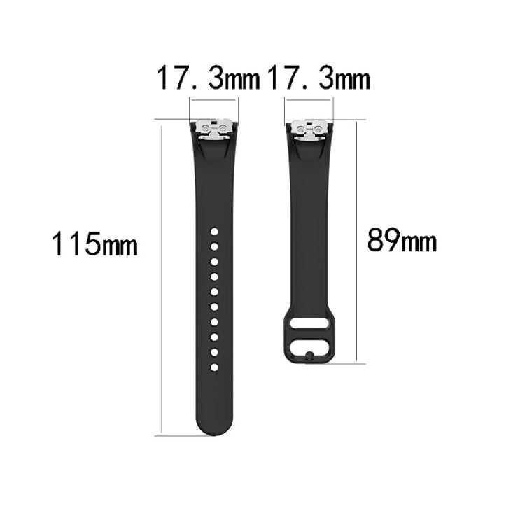 For Samsung Galaxy Fit SM-R370 Silicone Steel Shrapnel Black Buckle Watch Band(Light Purple) - Smart Wear by buy2fix | Online Shopping UK | buy2fix