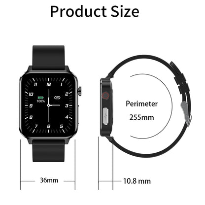 E86 1.7 inch TFT Color Screen IP68 Waterproof Smart Watch, Support Blood Oxygen Monitoring / Body Temperature Monitoring / AI Medical Diagnosis, Style: TPU Strap(Red) - Smart Wear by buy2fix | Online Shopping UK | buy2fix