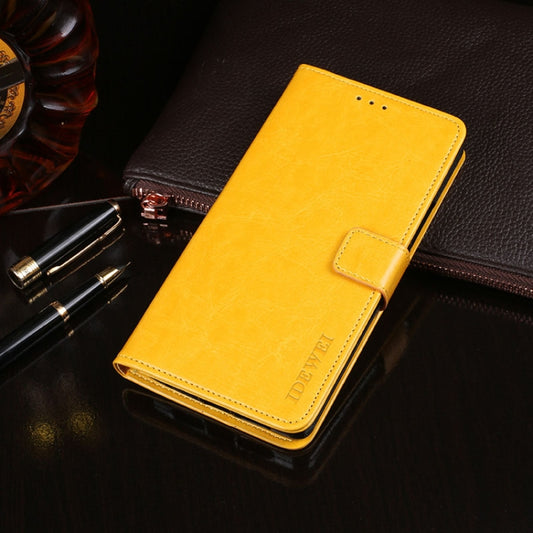 For TCL 20 SE idewei Crazy Horse Texture Horizontal Flip Leather Case with Holder & Card Slots & Wallet(Yellow) - More Brand by idewei | Online Shopping UK | buy2fix