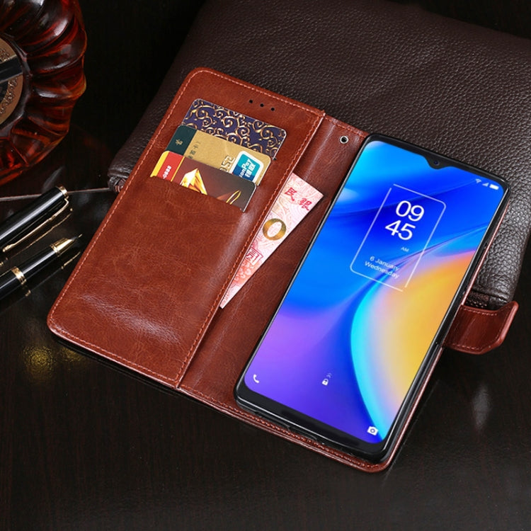 For TCL 20 SE idewei Crazy Horse Texture Horizontal Flip Leather Case with Holder & Card Slots & Wallet(Sky Blue) - More Brand by idewei | Online Shopping UK | buy2fix