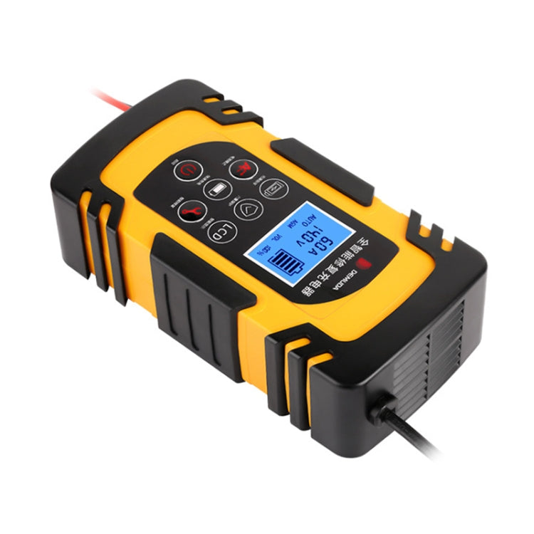 DEMUDA DC-80 Car Battery Charger 12V/24V Intelligent Pulse Repair Type Lead-acid Battery, Plug Type:AU Plug(Yellow) - In Car by buy2fix | Online Shopping UK | buy2fix