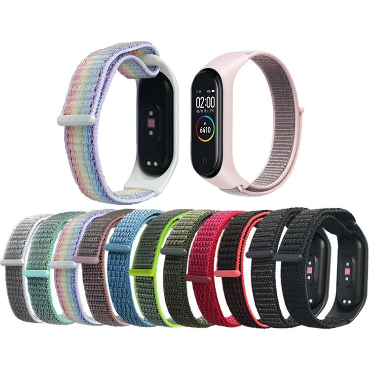 For Xiaomi Mi Band 6 Nylon Weave Watch Bands(Official Black) - Smart Wear by buy2fix | Online Shopping UK | buy2fix