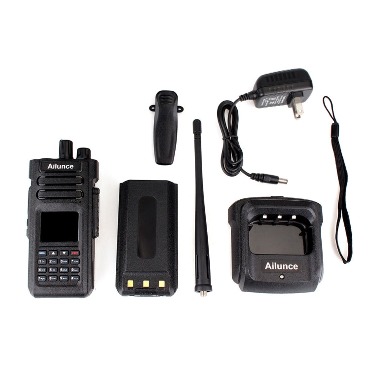 RETEVIS HD1 136-174&400-480MHz&76-107.95MHz 3000CHS Dual Band DMR Digital Waterproof Two Way Radio Handheld Walkie Talkie, US Plug(Black) - Handheld Walkie Talkie by RETEVIS | Online Shopping UK | buy2fix