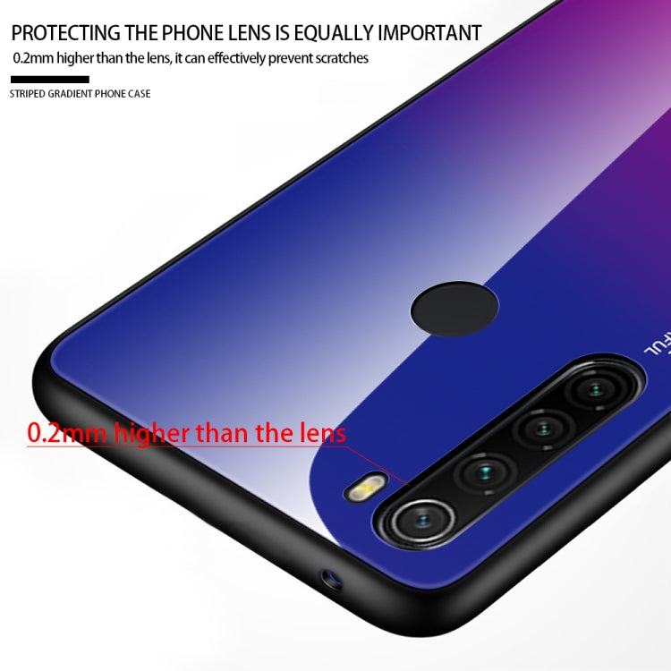 For Xiaomi Redmi Note 8 Gradient Color Glass Case(Blue) - Xiaomi Accessories by buy2fix | Online Shopping UK | buy2fix