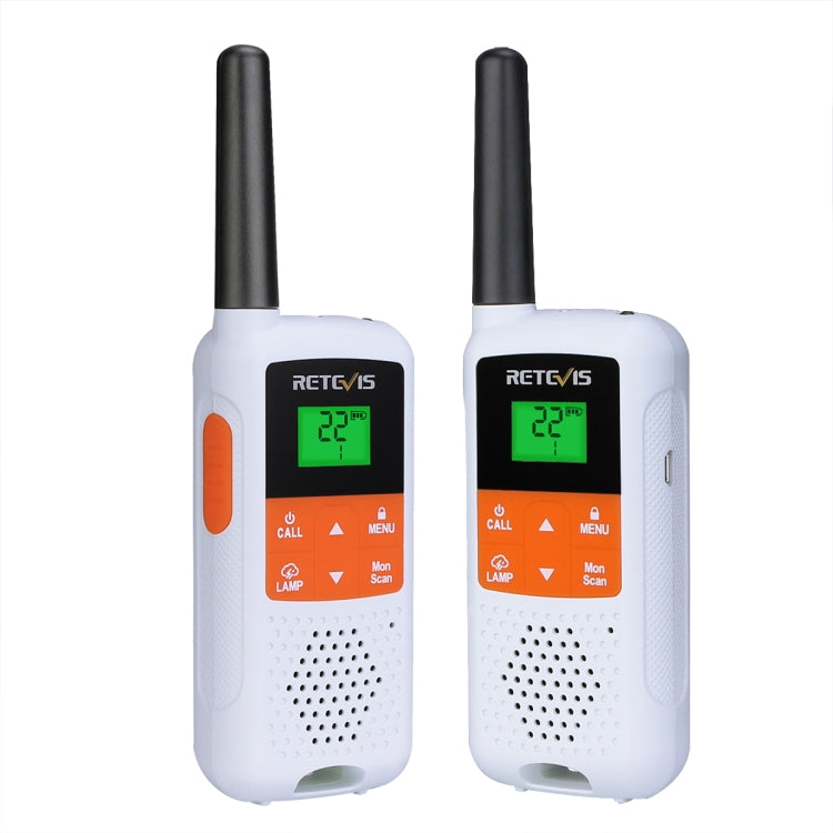 1 Pair RETEVIS RT49B 0.5W US Frequency 462.5500-467.7125MHz 22CHS FRS Two Way Radio Handheld Walkie Talkie, US Plug(White) - Handheld Walkie Talkie by RETEVIS | Online Shopping UK | buy2fix