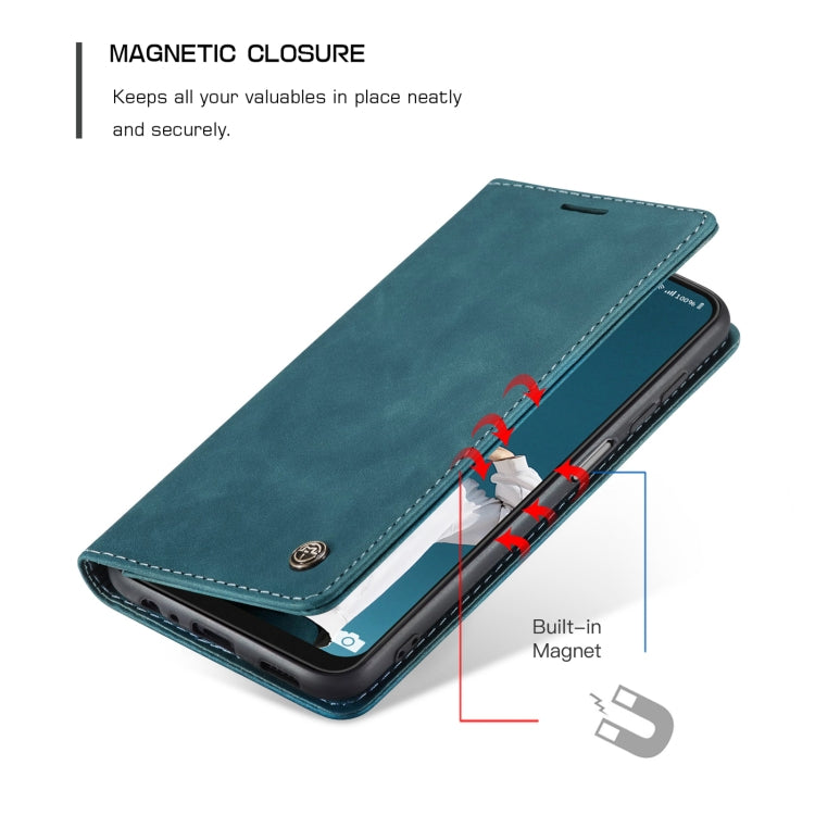 For Samsung Galaxy A22 5G CaseMe 013 Multifunctional Horizontal Flip Leather Case with Card Slot & Holder & Wallet(Blue) - Samsung Accessories by CaseMe | Online Shopping UK | buy2fix