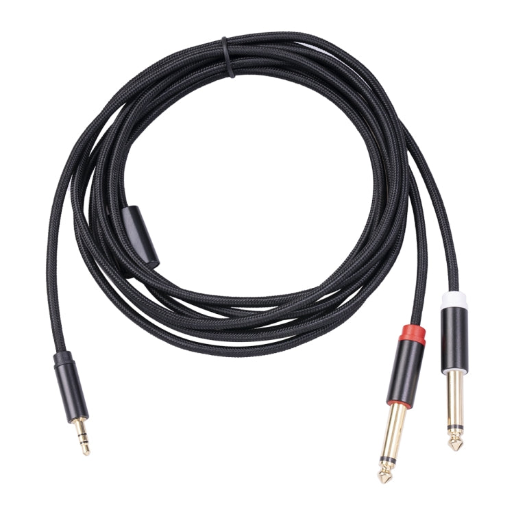 3683 3.5mm Male to Dual 6.35mm Male Audio Cable, Cable Length:2m(Black) - Aux Cable by buy2fix | Online Shopping UK | buy2fix