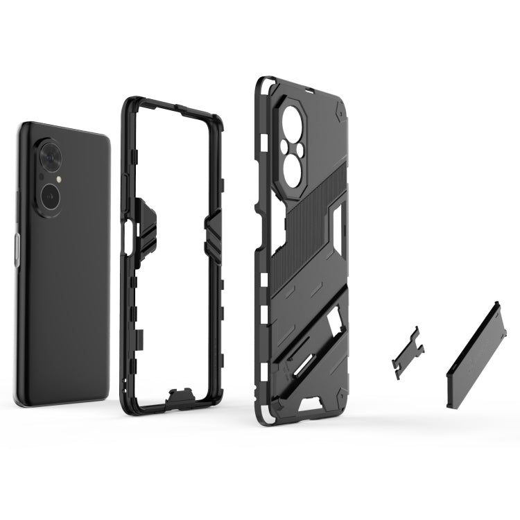 For Honor 50 SE / Huawei nova 9 SE Punk Armor 2 in 1 PC + TPU Shockproof Case with Invisible Holder(Black) - Mobile Accessories by buy2fix | Online Shopping UK | buy2fix