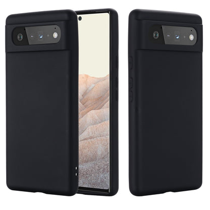 For Google Pixel 6 Pure Color Liquid Silicone Shockproof Full Coverage Case(Black) - Google Cases by buy2fix | Online Shopping UK | buy2fix