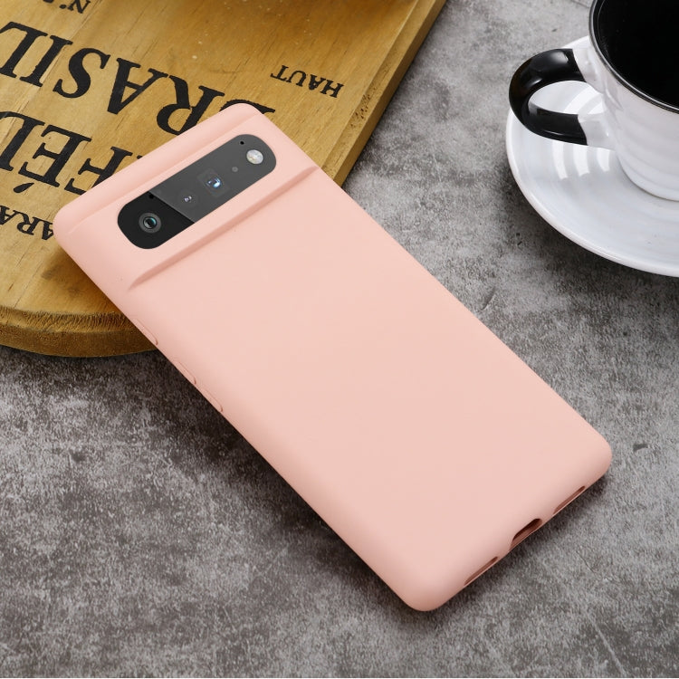 For Google Pixel 6 Pure Color Liquid Silicone Shockproof Full Coverage Case(Pink) - Google Cases by buy2fix | Online Shopping UK | buy2fix
