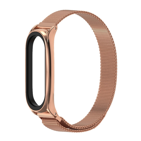 For Xiaomi Mi Band 6 / 5 / 4 / 3 Mijobs Milan Magnetic Plus Stainless Steel Watch Band(Rose Gold) - Watch Bands by MIJOBS | Online Shopping UK | buy2fix