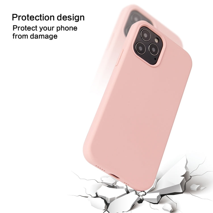 For iPhone 13 Pro Solid Color Liquid Silicone Shockproof Protective Case (Sand Pink) - iPhone 13 Pro Cases by buy2fix | Online Shopping UK | buy2fix