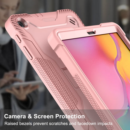 For Samsung Galaxy Tab A 10.1 (2019) Silicone + PC Shockproof Protective Case with Holder(Rose Gold) - Tab A 10.1 (2019) T510 / T515 by buy2fix | Online Shopping UK | buy2fix