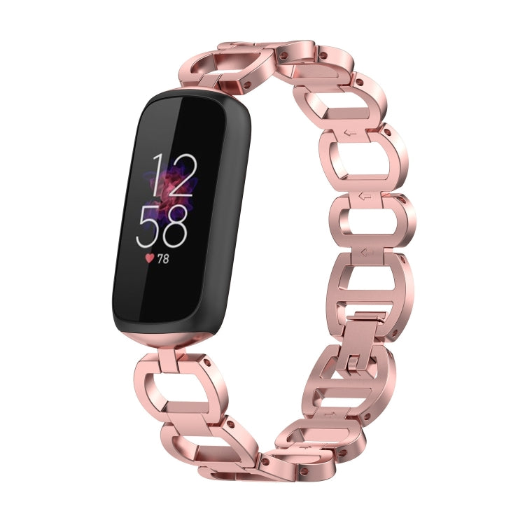 For Fitbit Luxe Special Edition Metal Bracelet Watch Band(Pink) - Watch Bands by buy2fix | Online Shopping UK | buy2fix