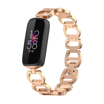 For Fitbit Luxe Special Edition Metal Bracelet Watch Band(Rose Gold) - Watch Bands by buy2fix | Online Shopping UK | buy2fix