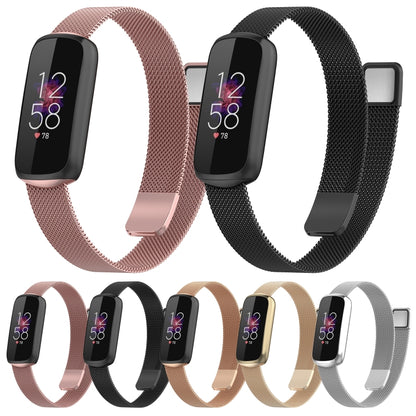 For Fitbit Luxe Special Edition Milanese Metal Magnetic Watch Band(Rose Gold) - Watch Bands by buy2fix | Online Shopping UK | buy2fix