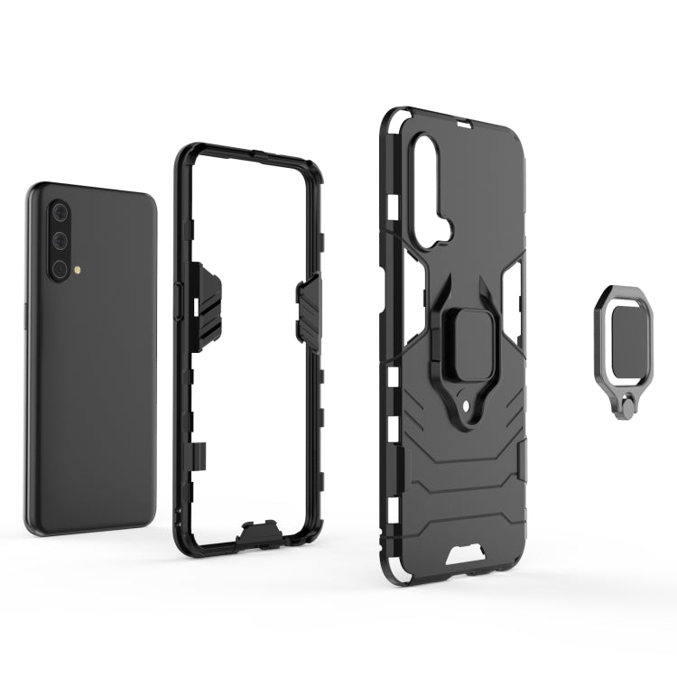 For OnePlus Nord CE 5G PC + TPU Shockproof Protective Case with Magnetic Ring Holder(Black) - OnePlus Cases by buy2fix | Online Shopping UK | buy2fix