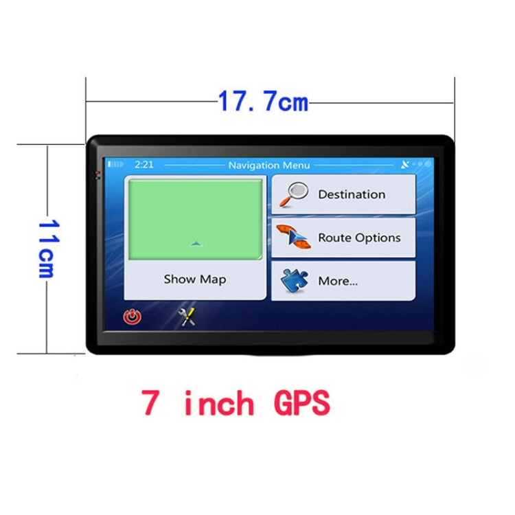 7 inch Car GPS Navigator 8G+256M Capacitive Screen High Configuration, Specification:South America Map - In Car by buy2fix | Online Shopping UK | buy2fix