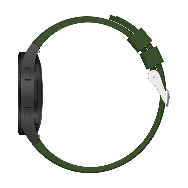 For Samsung Galaxy Watch4 40mm Silicone Watch Band(Army Green) - Smart Wear by buy2fix | Online Shopping UK | buy2fix