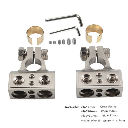 A1121 2 PCS Universal Dual Positive or Negative Battery Terminal Kit - In Car by buy2fix | Online Shopping UK | buy2fix