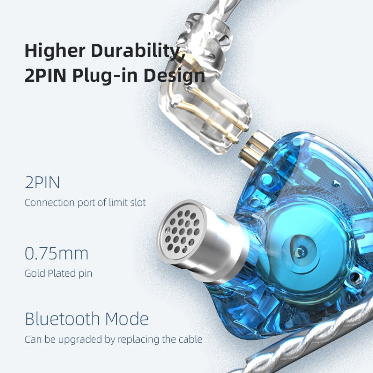 KZ ZAX 16-unit Ring Iron Sport Gaming In-ear Wired Earphone, Standard Version(Silver) - In Ear Wired Earphone by KZ | Online Shopping UK | buy2fix